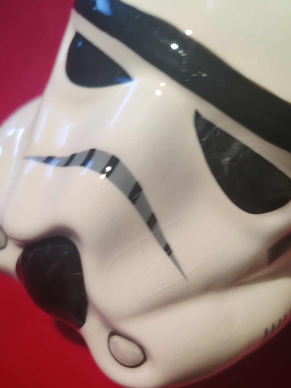 Silver Buffalo Star Wars Stormtrooper Big Face 3D Sculpted White & Black Mug...